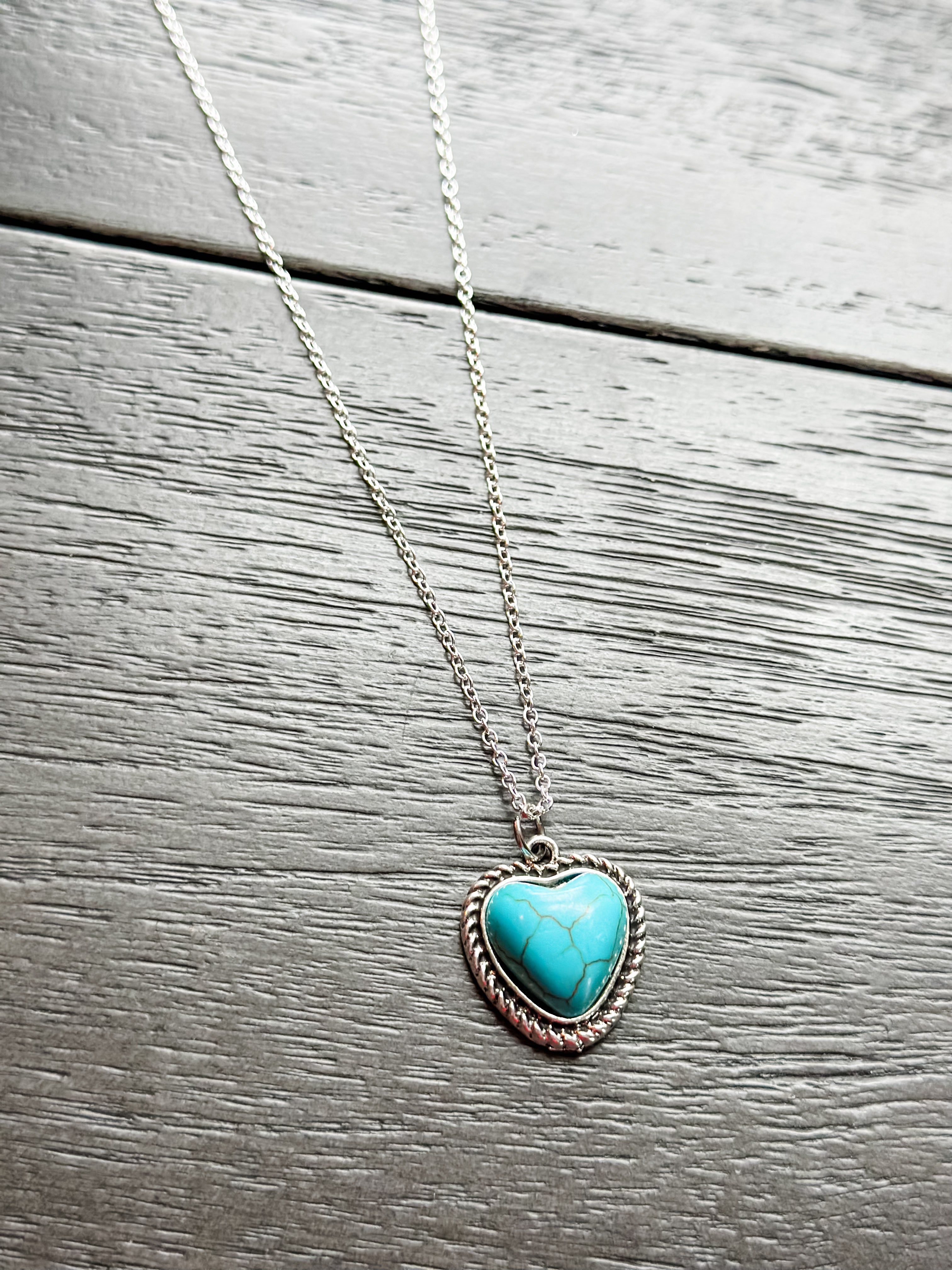 Heart turquoise necklace