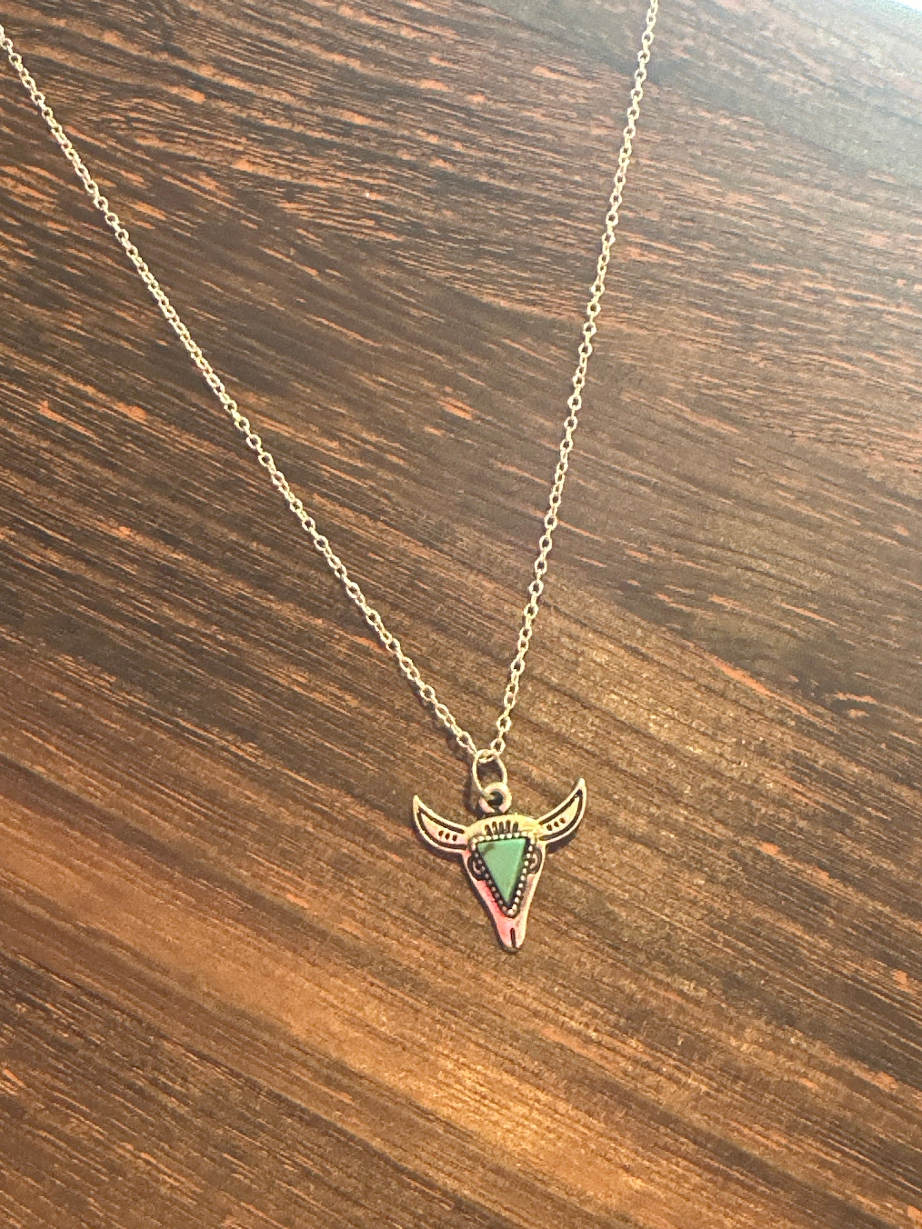 Texas longhorn necklace