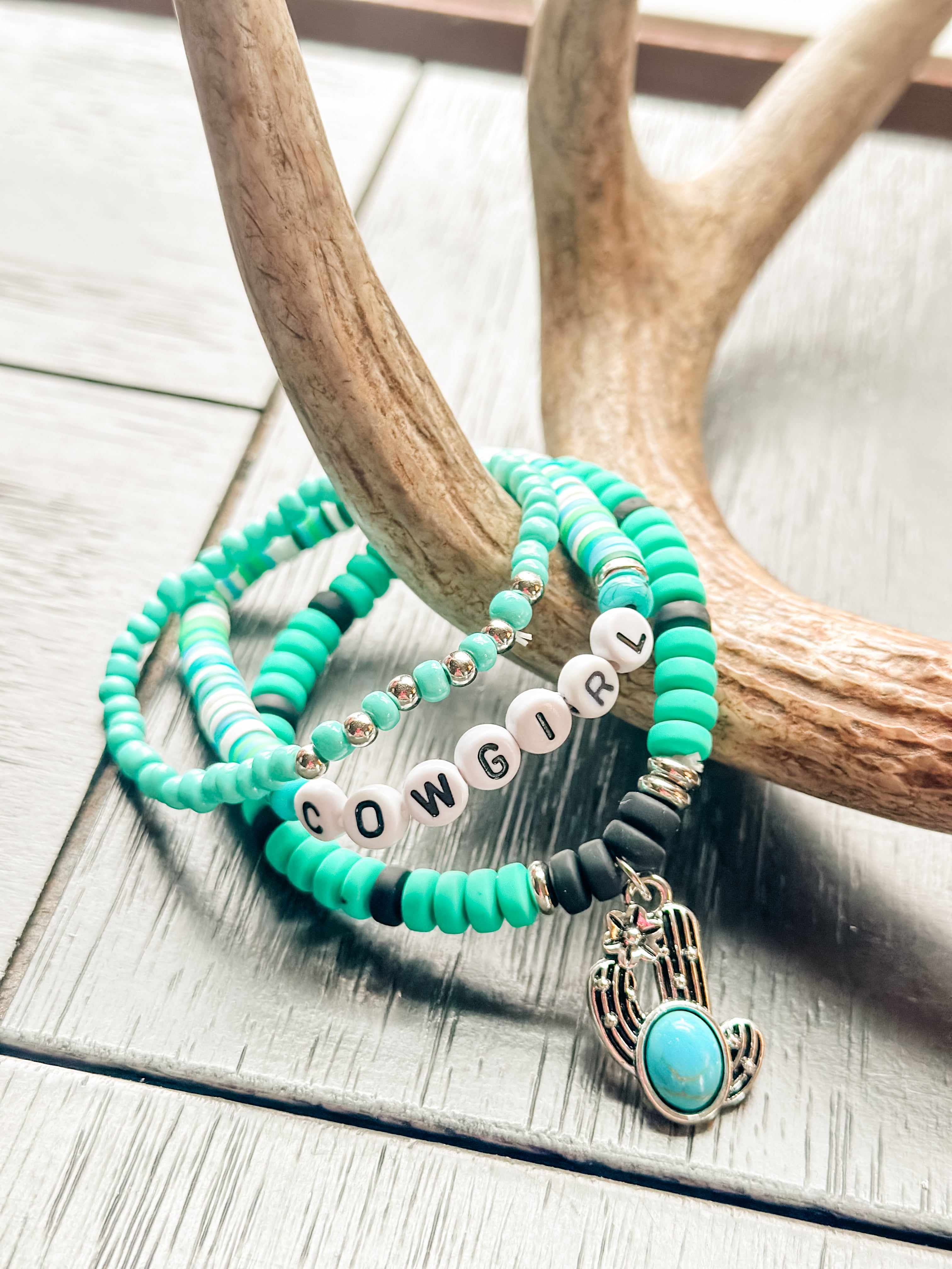 Cowgirl Cactus bracelet set