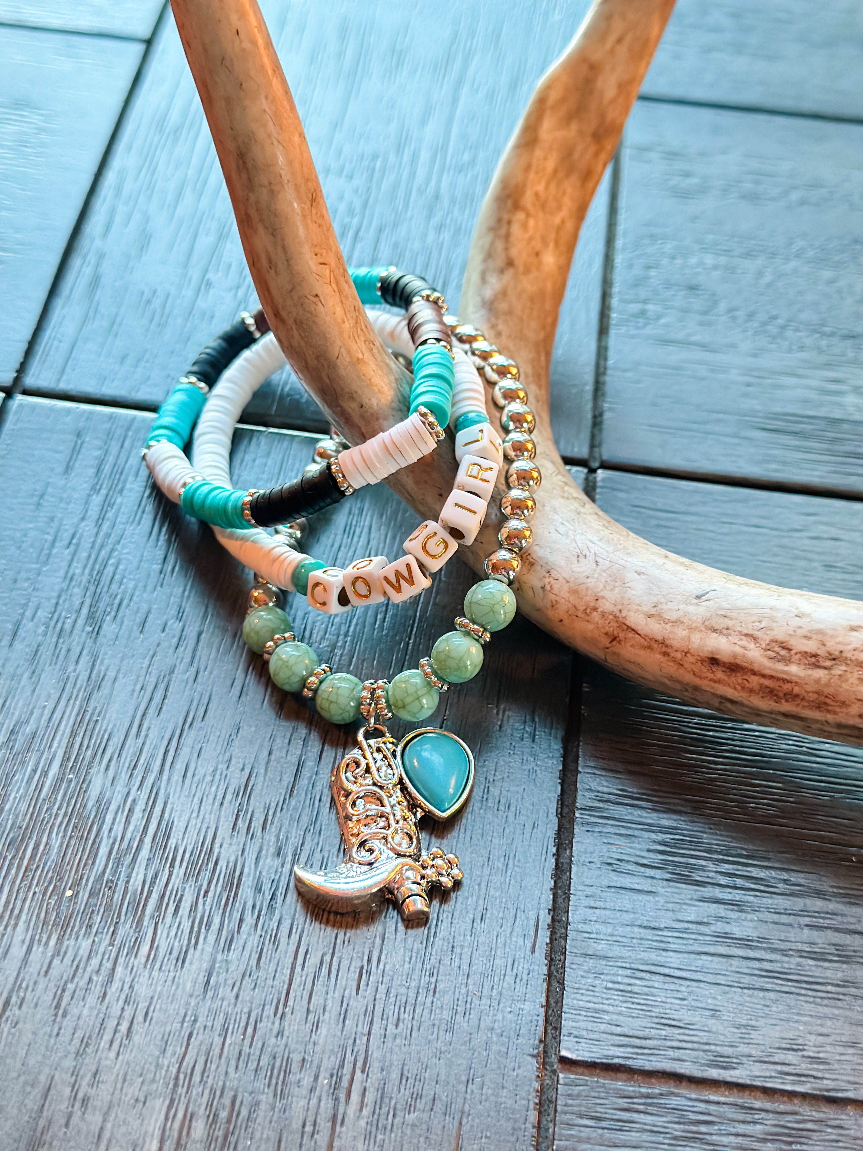 Cowgirl Boot bracelet set