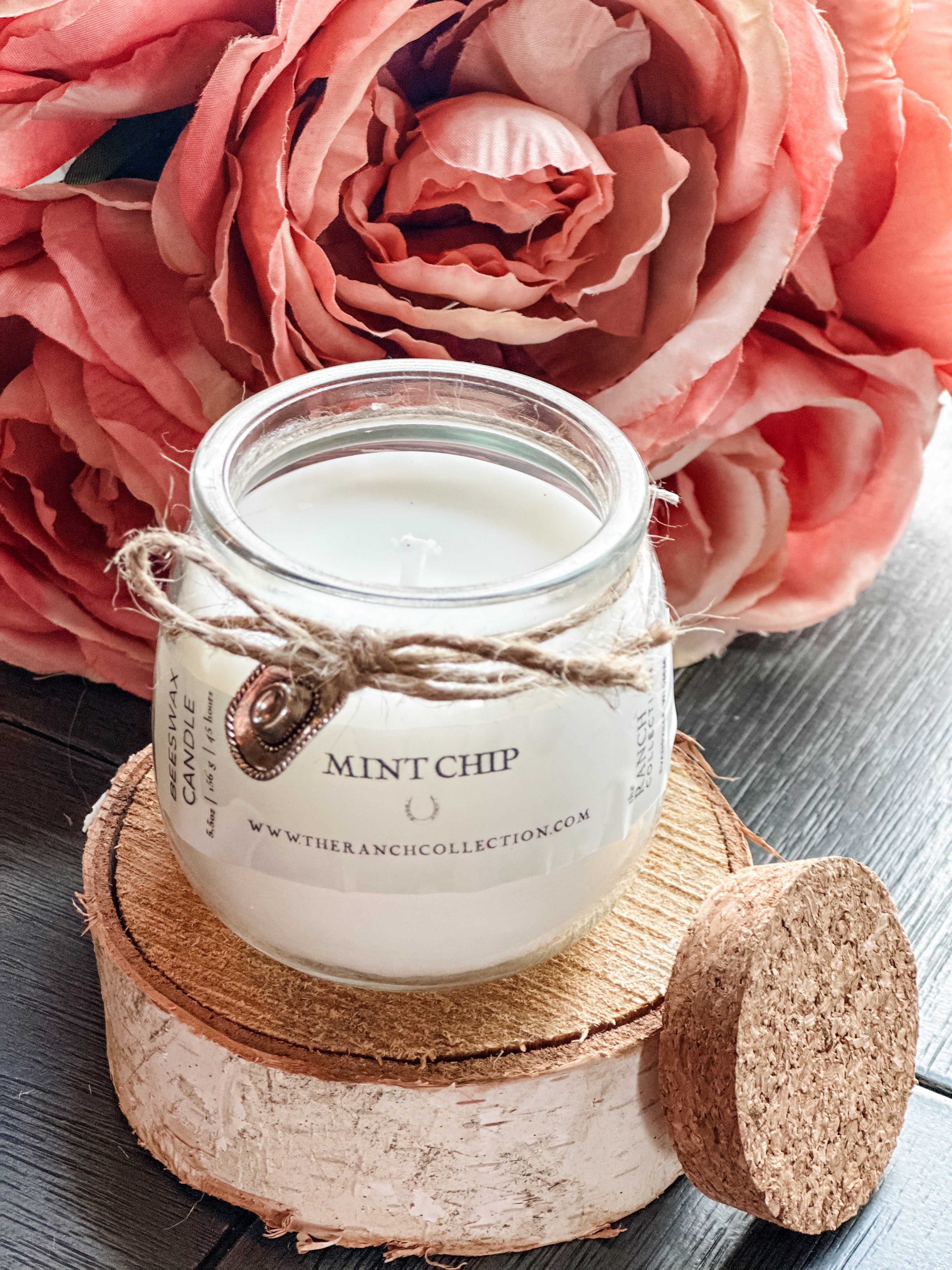 Mint Chip Beeswax Candle 5.5oz